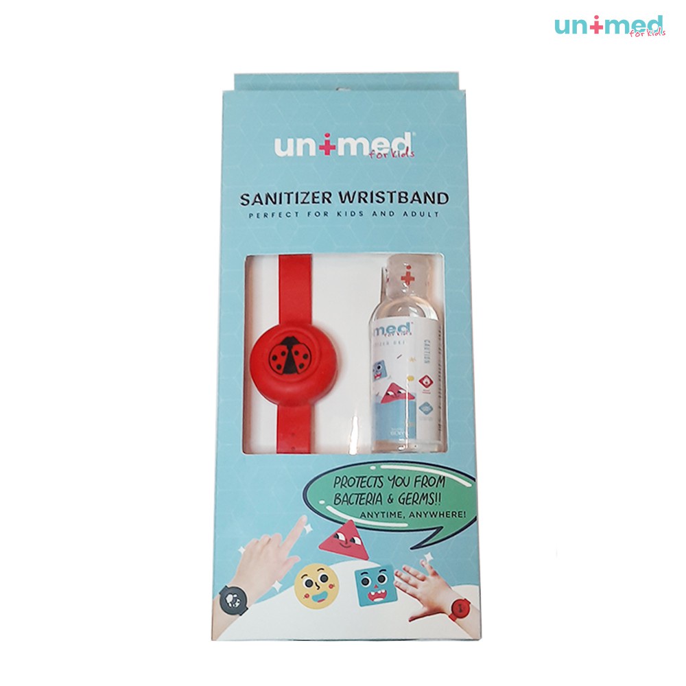 Unimed Kids Sanitizer Wristband Red Ladybug Gelang Sanitizer Anak dan Dewasa