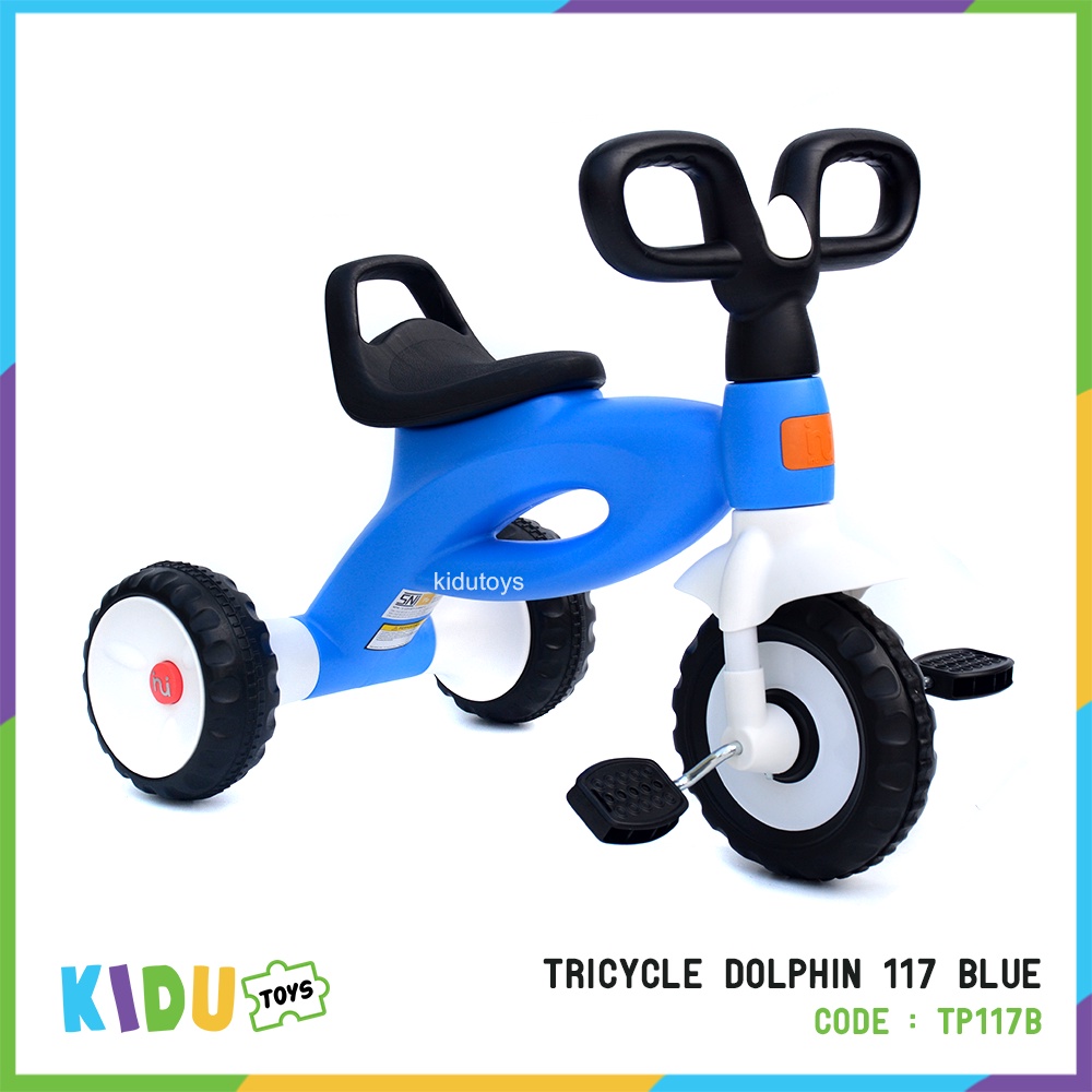 Sepeda Pedal Roda Tiga Anak Tricycle Dolphin Inui Labeille Mini Bike Anak / Tricycle Dolphin 117 Kidu Toys