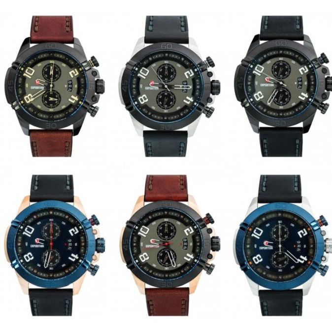 JAM TANGAN PRIA EXPEDITION 6763 E 6763 E6763 LEATHER ORIGINAL