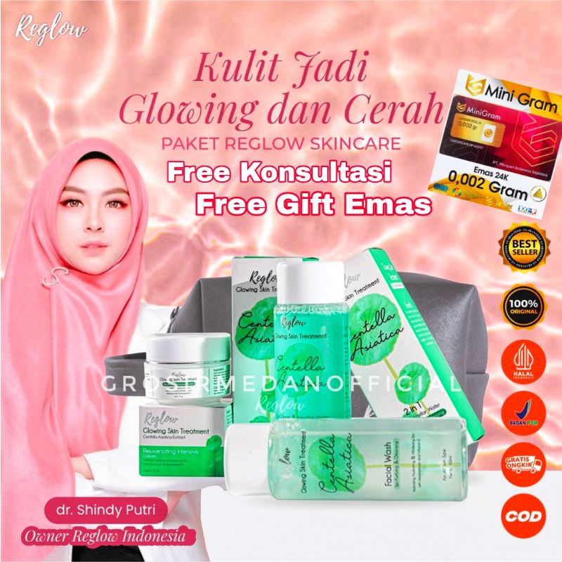 (FREE GIFT EMAS) - REGLOW SKINCARE GLOWING BY DR SHINDY PUTRI - ORIGINAL 100%