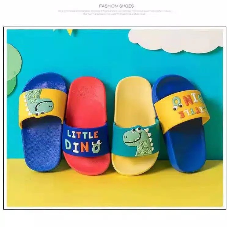 SANDAL LITTLE DINO Sandal selop karet lucu anak, Sandal anak