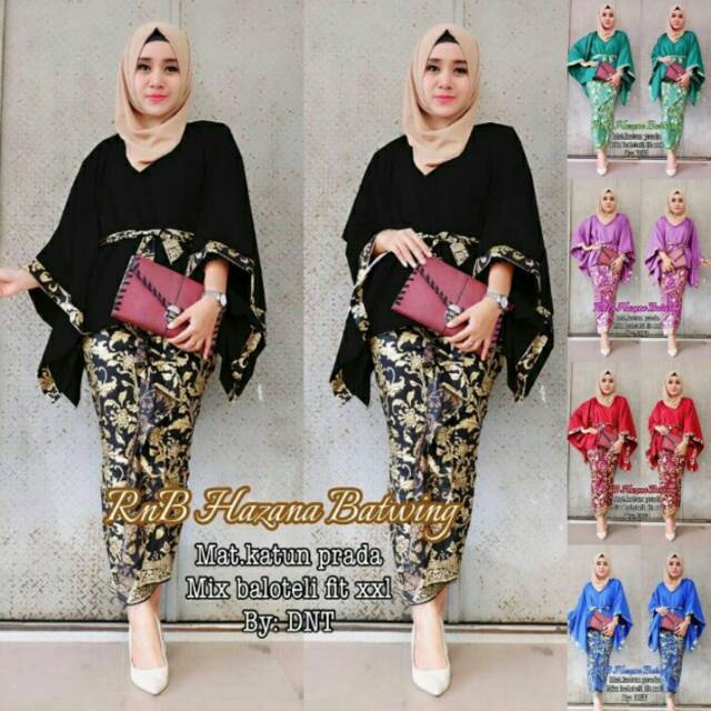 RNB Hazana Batwing Kebaya Savana Lilit Instan