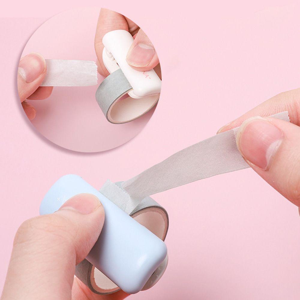 Stiker Tape Dispenser Nanas Mini Klip Warna Solid