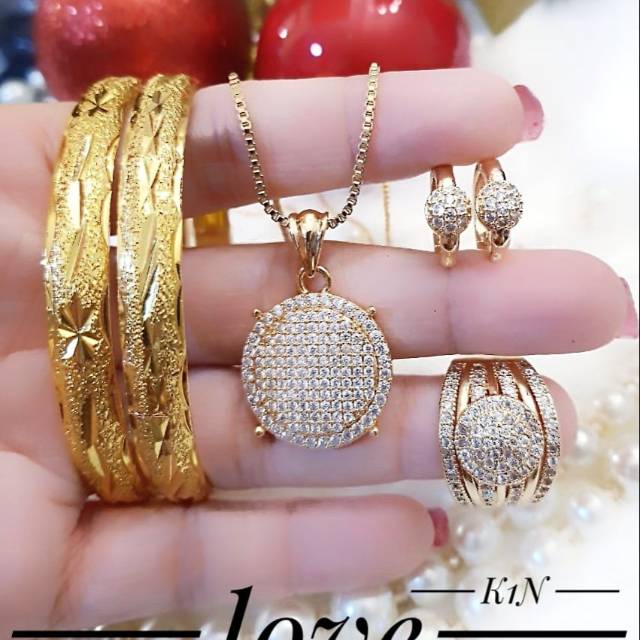 Xuping set perhiasan lapis emas 24k 2934k