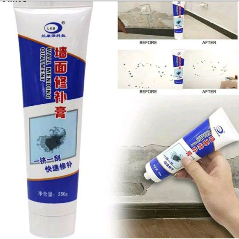 Semen Tembok Instan Cream Penambal Dinding Bolong Retak Water Proof