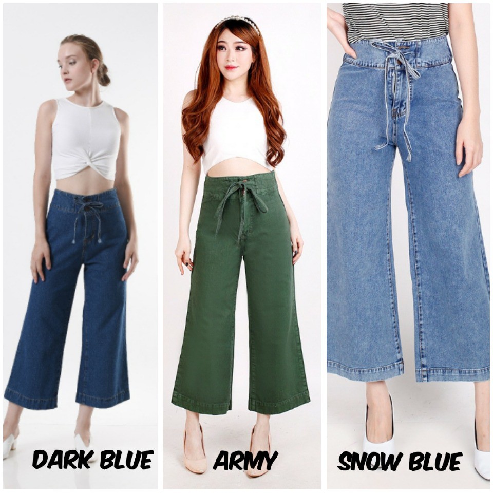 [ SIPSTORE ] KULOT JEANS WANITA REMAJA CEWEK NON STRETCH HITS MURAH KEKINIAN OOTD HIJAB STYLE