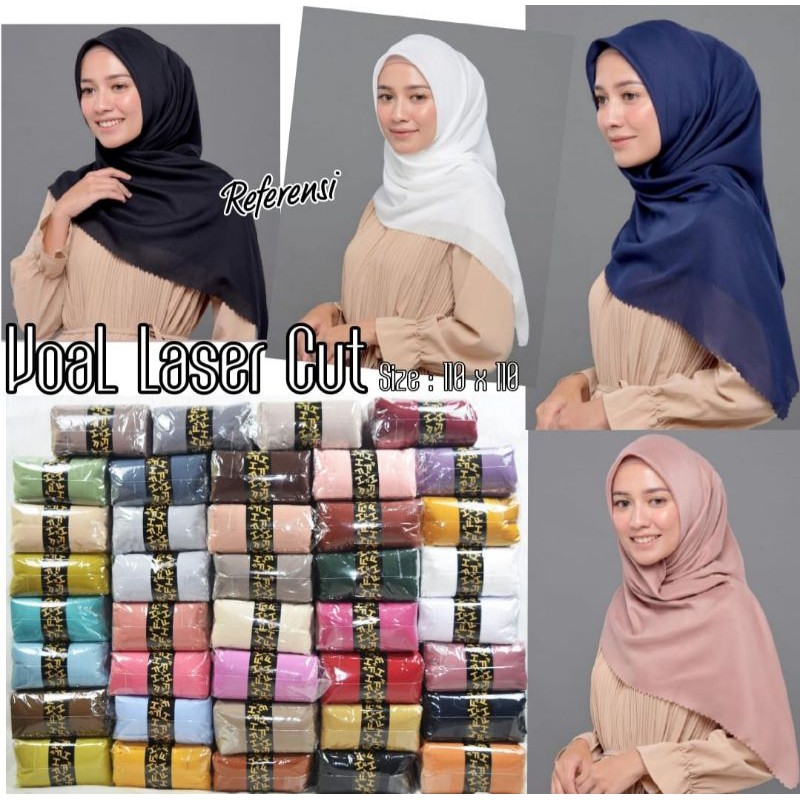 Kerudung segiempat polos FH Collection