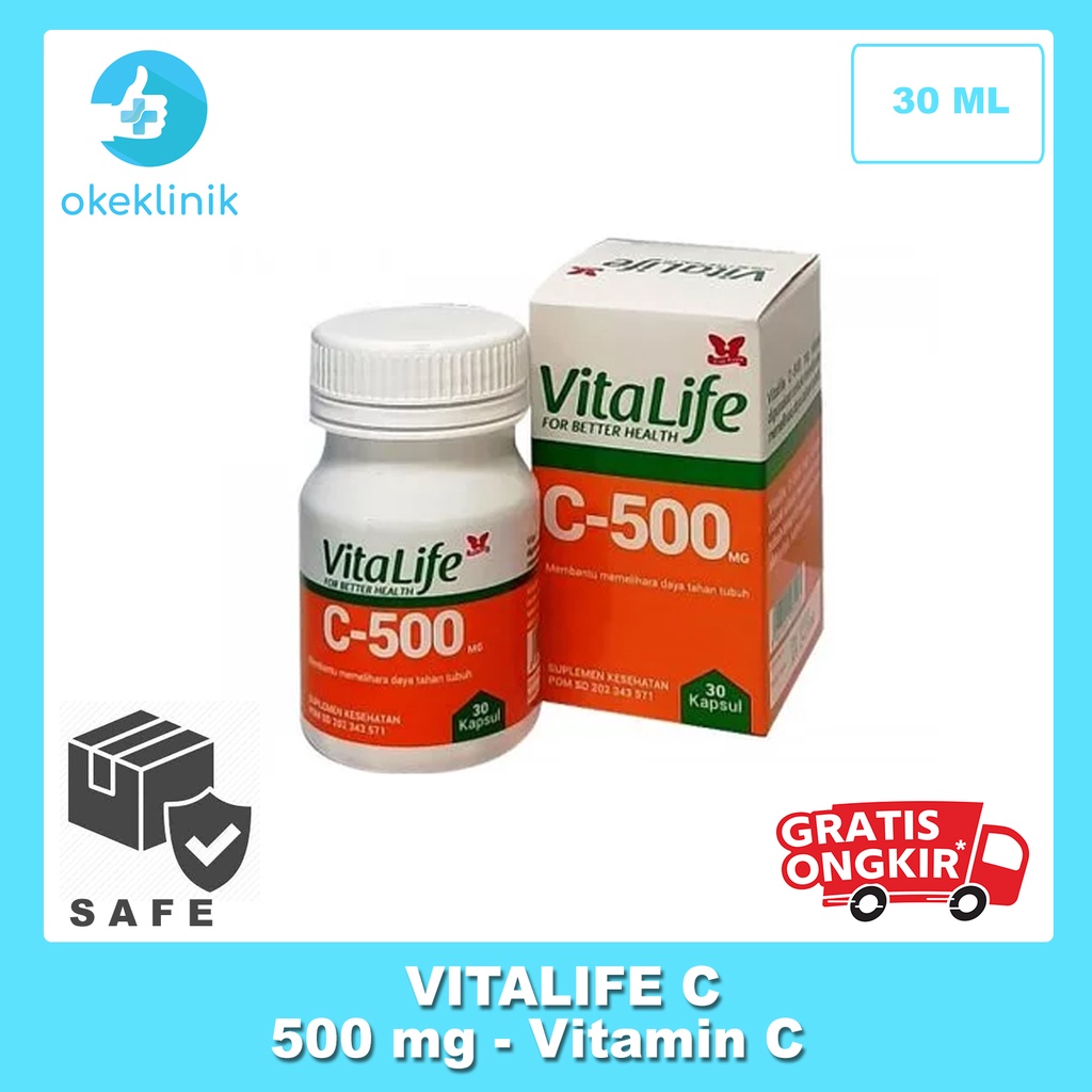VITALIFE C 500MG 30S - Suplemen Vitamin C 500 mg
