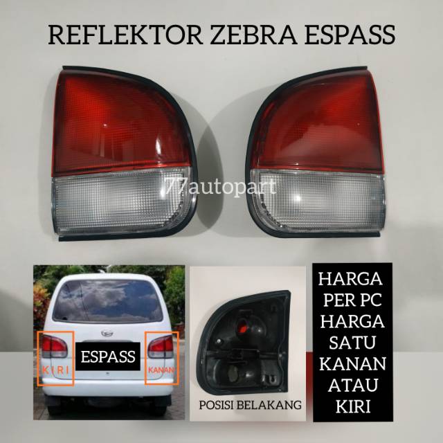 Lampu bagasi reflektor zebra espass new