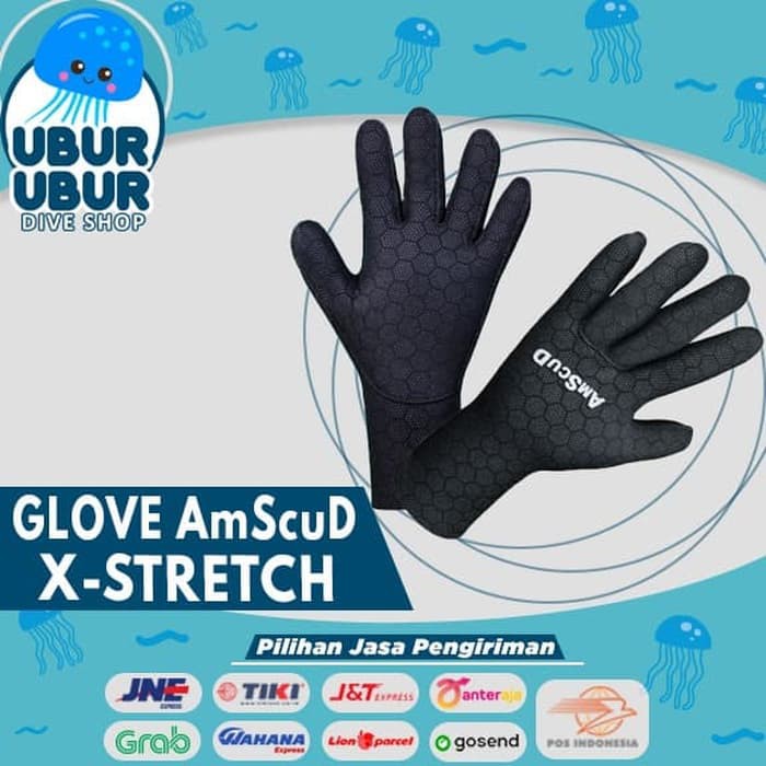 Glove Amscud X Stretch 3 5mm Sarung Tangan Selam Sarung Tangan Diving Shopee Indonesia