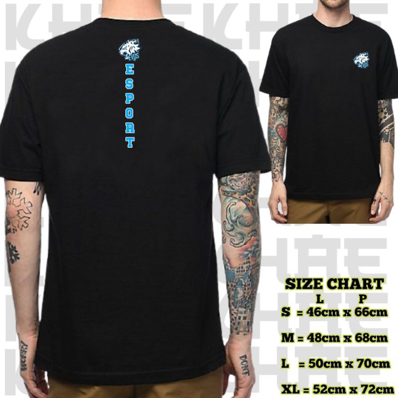 kaos gaming evos mobile legend baju distro pakaian pria wanita terbaru murah keren