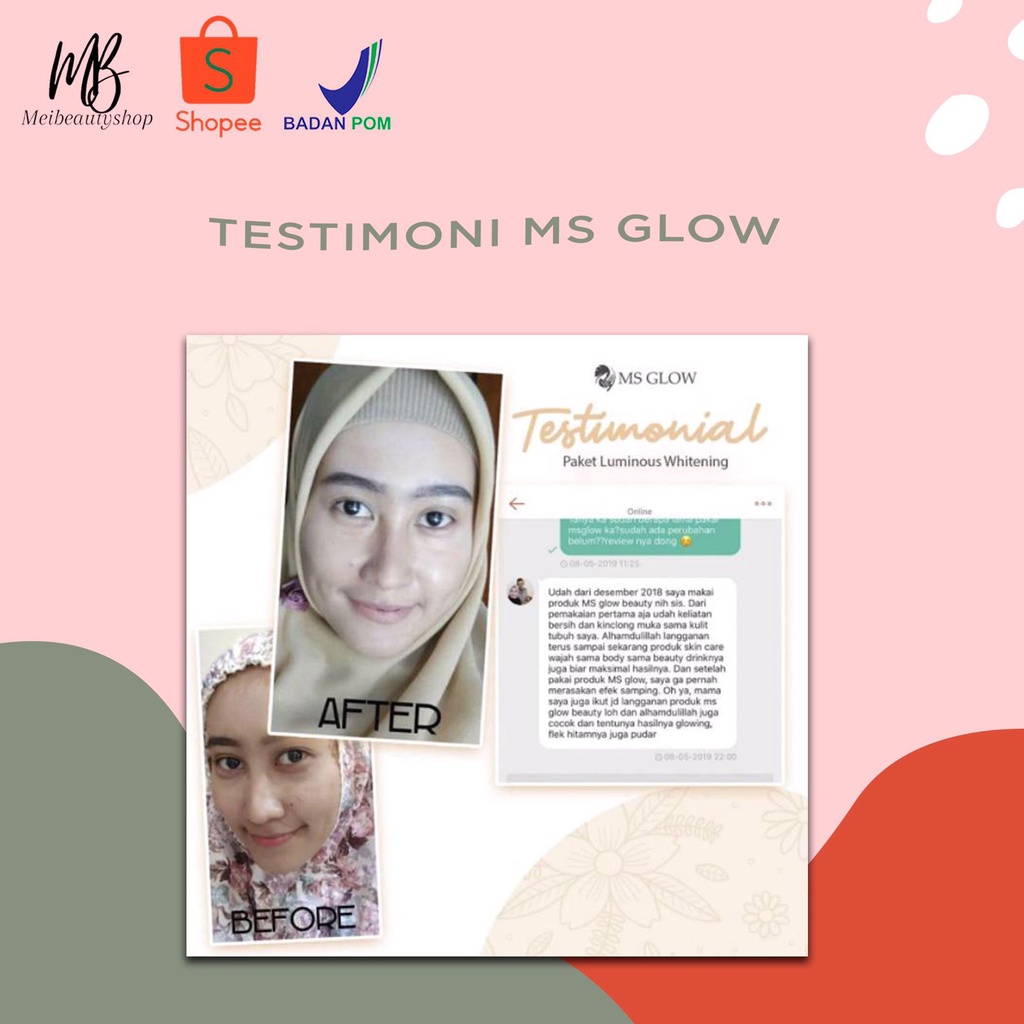 MS GLOW Paketan Dan Eceran TONER, FACIAL WASH, NIGHT CREAM, DAY CREAM,SERUM