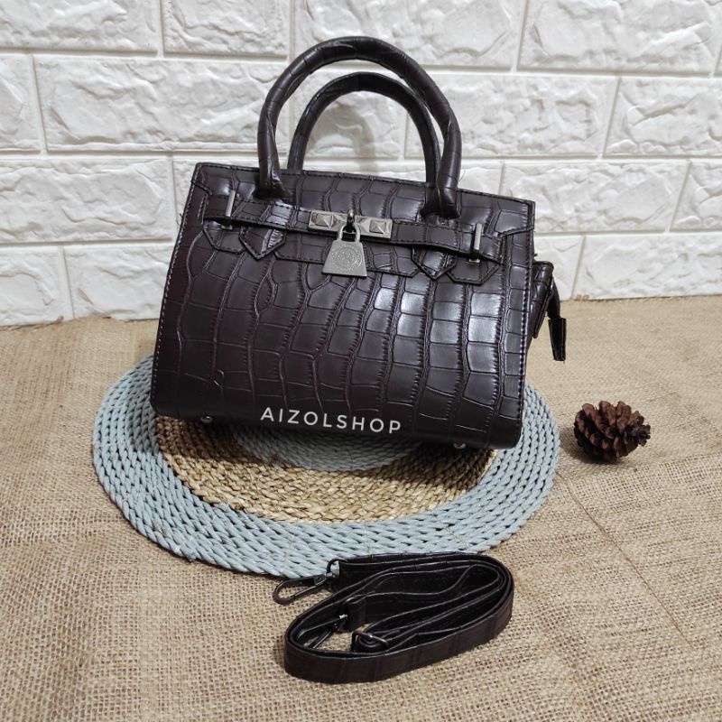 Tas wanita murah CROCO LOCK tas selempang murah / tas tenteng