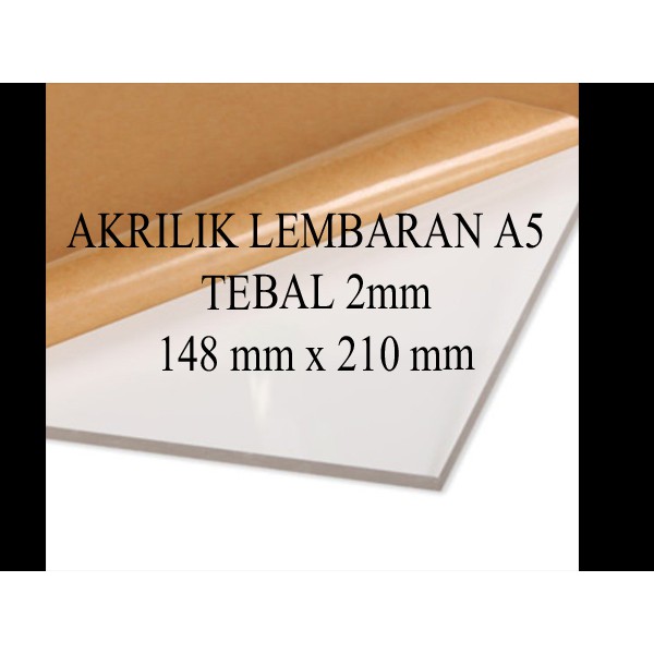 Akrilik Putih Susu Lembaran A5 2mm