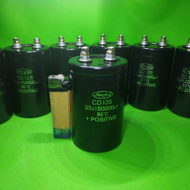 kapasitor capasitor elko elco 150000uf 35v 150000 uf 35 volt original jianghai CD135