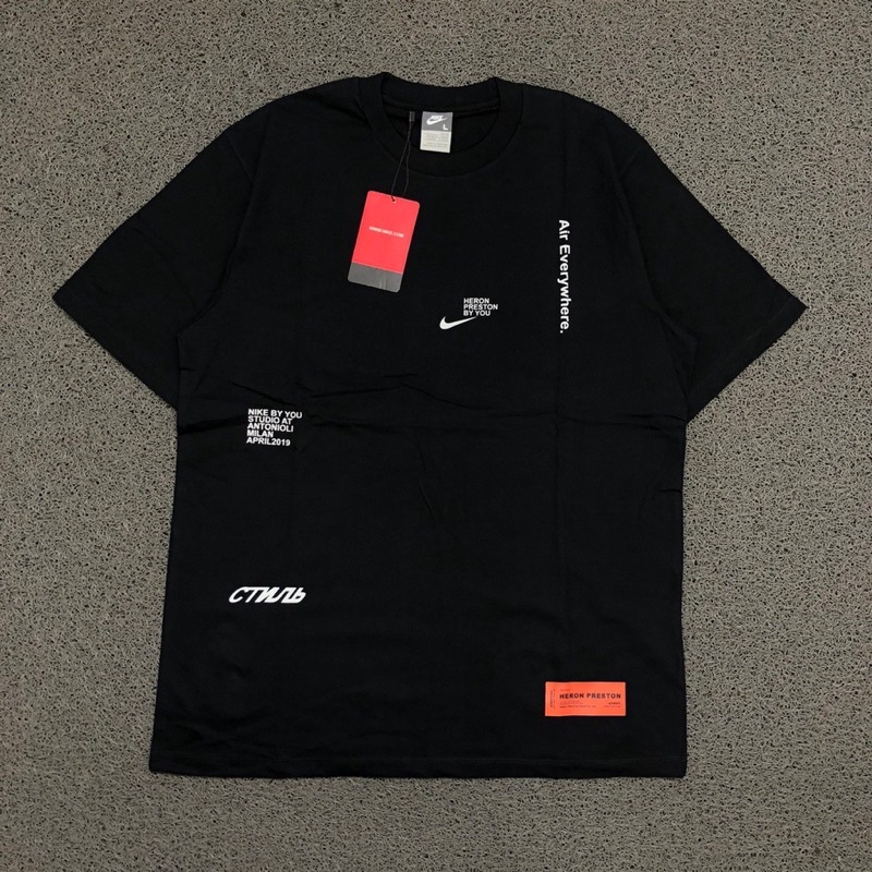 KAOS NIKE X HERON PRESTON HITAM PREMIUM
