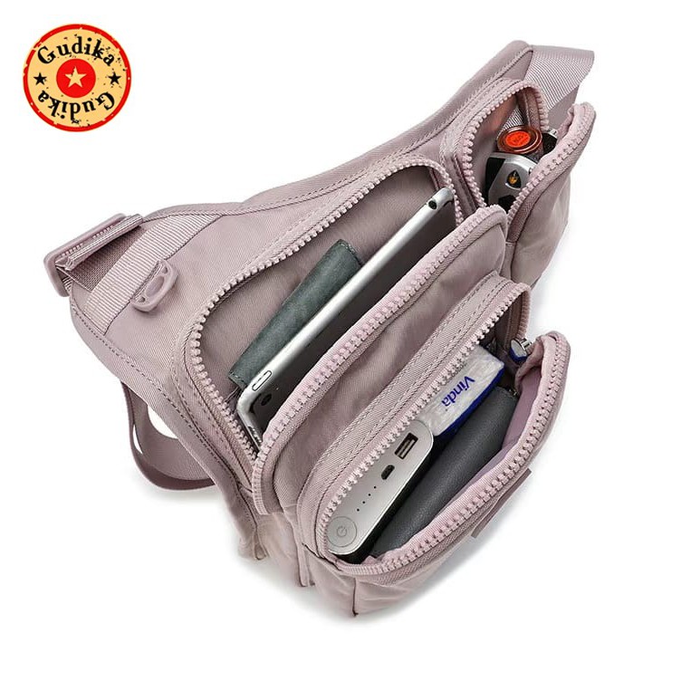 GUDIKA 5213 - Tas Waistbag Wanita Kekinian Import Original Terbaru Bahan Nilon Waterproof Anti Air Sling Bag Premium Korea bisa muat banyak barang banyak slot kocek terlaris - tas wanita - tas cewek - tas kerja - tas pinggang - gudika bag - tas gudika