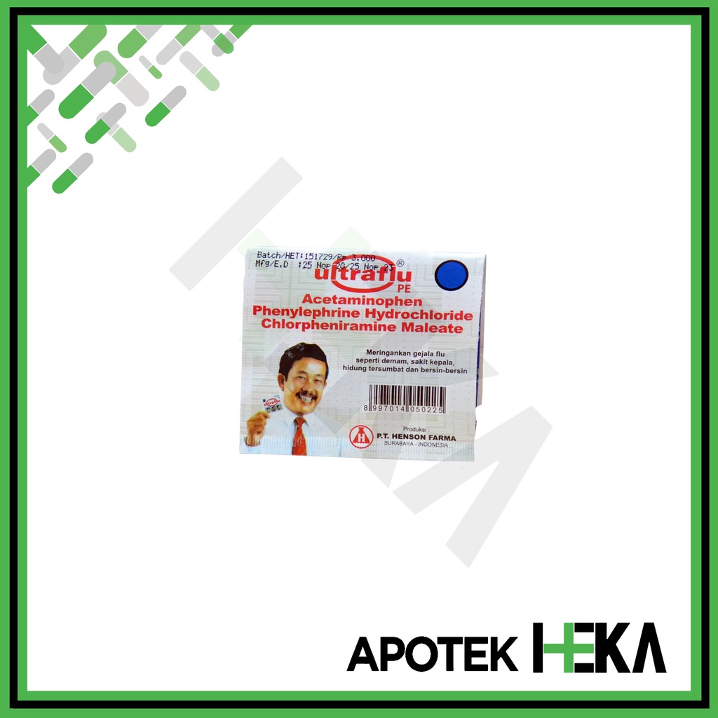 Ultraflu Tablet Strip isi 4 - Meingankan Gejala Flu, Sakit Kepala (SEMARANG)