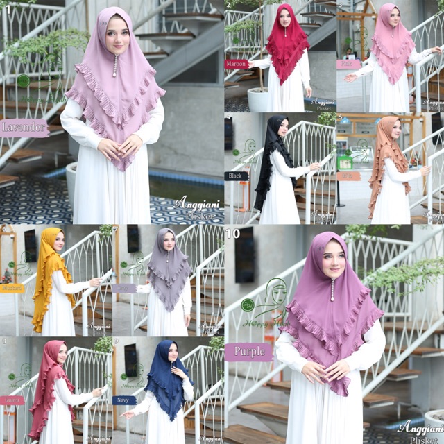 Khimar Anggiani Plisket ORI Happy Hijab