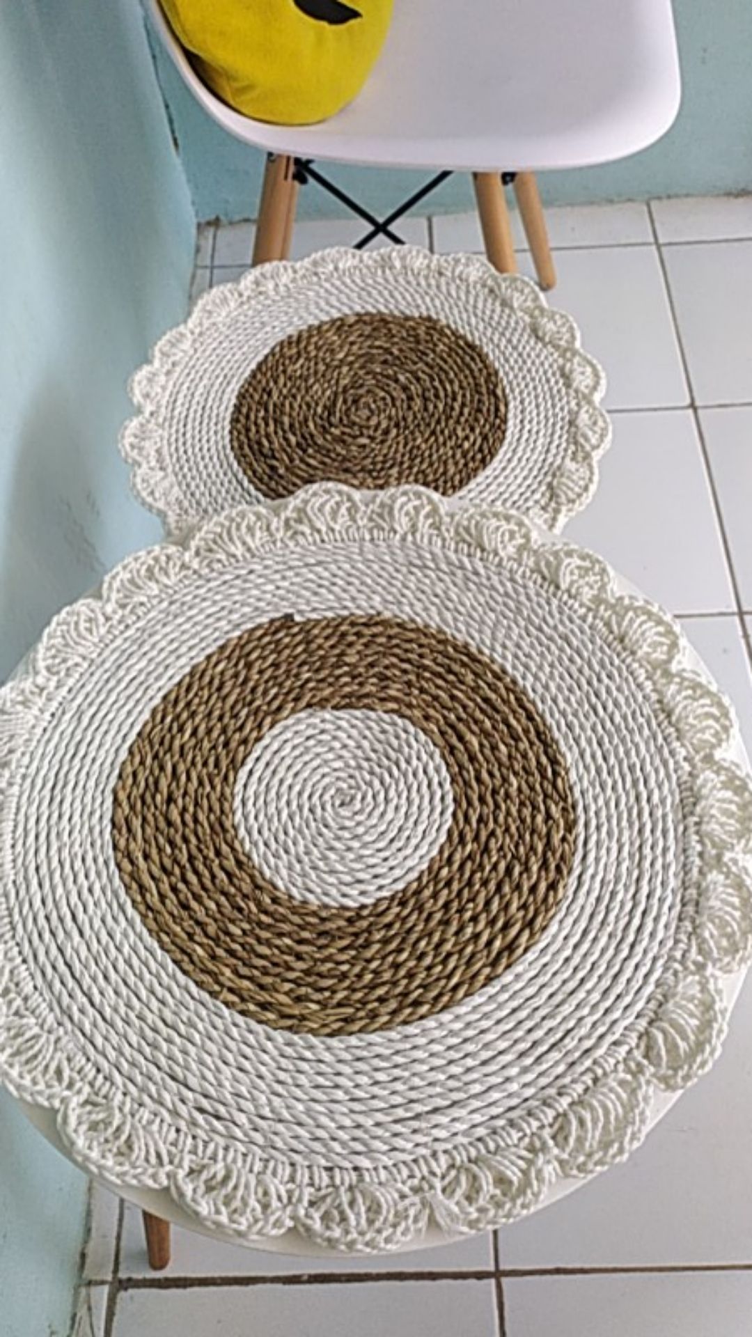 Placemat Rajut/placemat Renda/walldecor/placemat Macrame/macrame