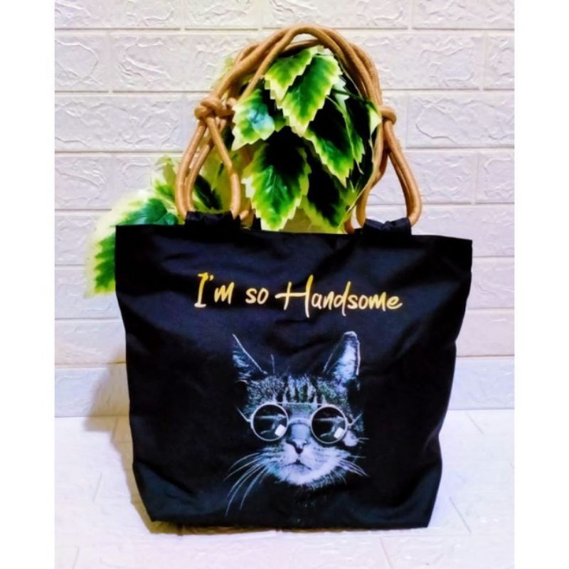 Tas totebag tali sumbu tas kanvas