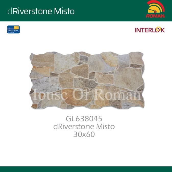 KERAMIK LANTAI ROMAN Interlok dRiverstone Misto 30x60 GL638045 (ROMAN House of Roman)