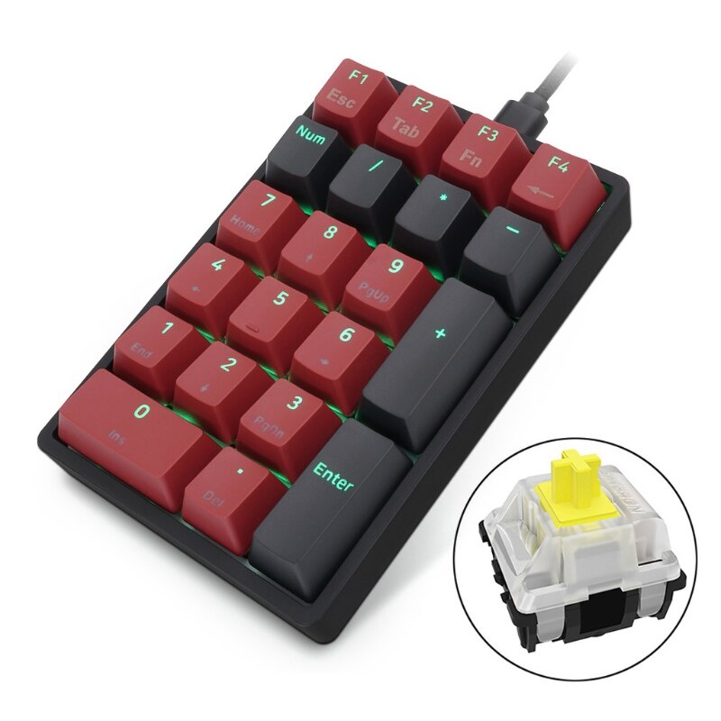 SK21 Numeric Keypad with PBT Double-shot Key RGB Backlight Fully Programmable Type C Interface for optical switch