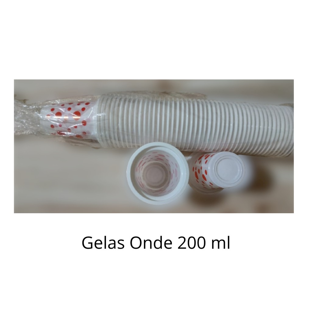 GELAS PLASTIK BOLA ONDE CUP UK 200 ml cocok untuk Jualan Jasuke / Es Tong2