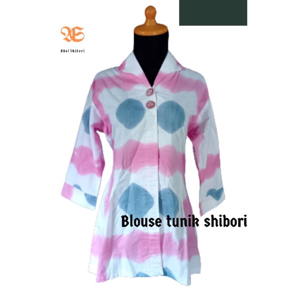Blouse wanita tunik shibori