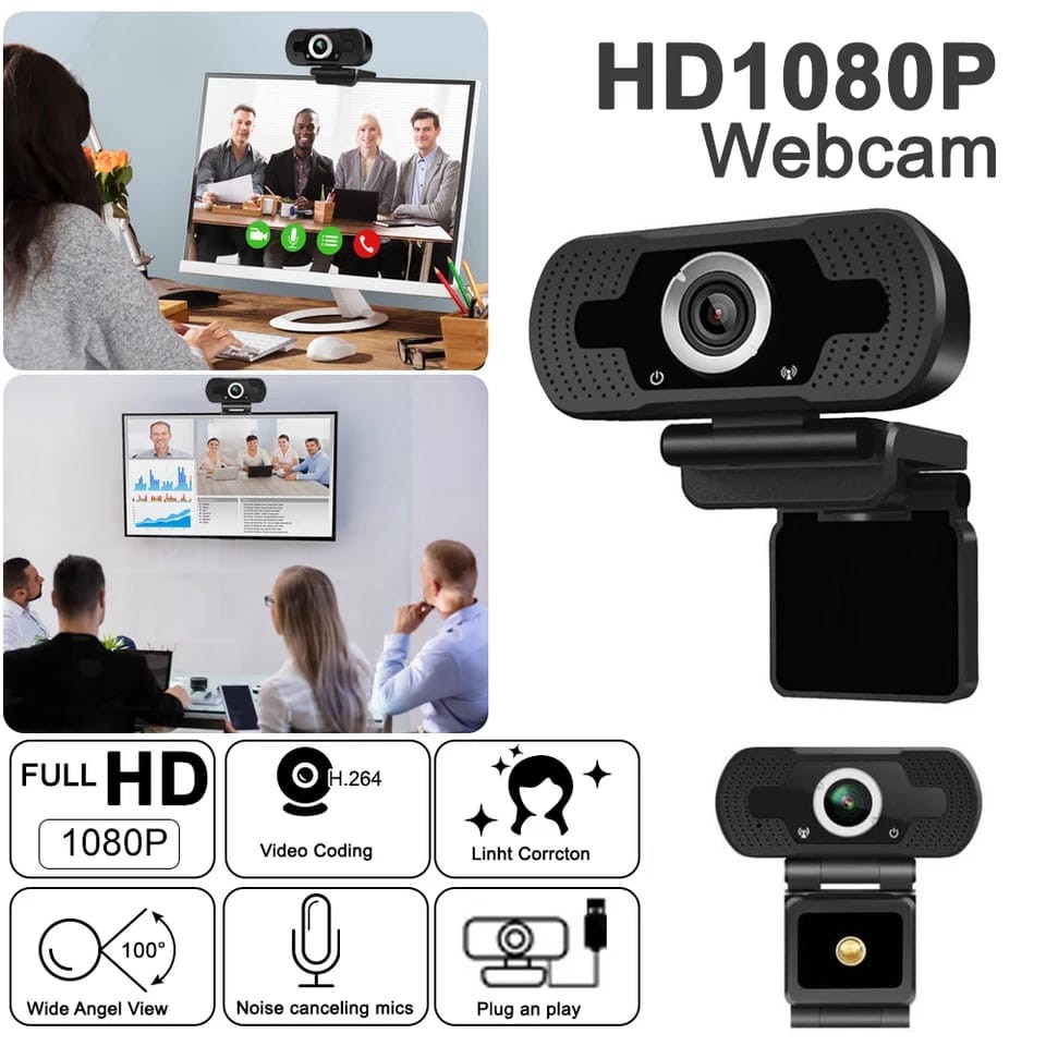 WEBCAM HD 1080p USB PC/Laptop Plus Built in MIC Camera Live Streaming