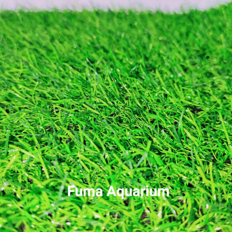 Rumput sintetis rumput dasar rumput Jepang dekorasi aquarium Aquascape 25 X 25 X 2cm