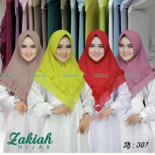Jilbab/hijab/kerudung khimar zakiah