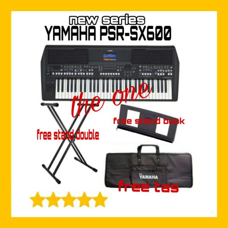 keyboard yamaha PSR SX600 / SX 600 lengkap stand dan tas