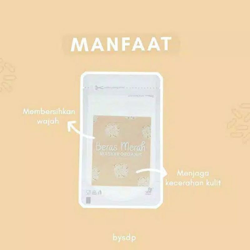 Masker Wajah Bubuk Organik Beras Merah Shopee Indonesia