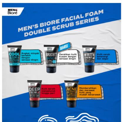 ^ KYRA ^ BIORE Facial Foam Scrub And Non Scrub Mens Pembersih Wajah Untuk Cowok Men