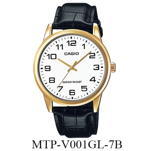 Casio Original MTP-V001GL (Luxurious And Glamorous) Jam Tangan Pria - Gold - Kulit - Analog