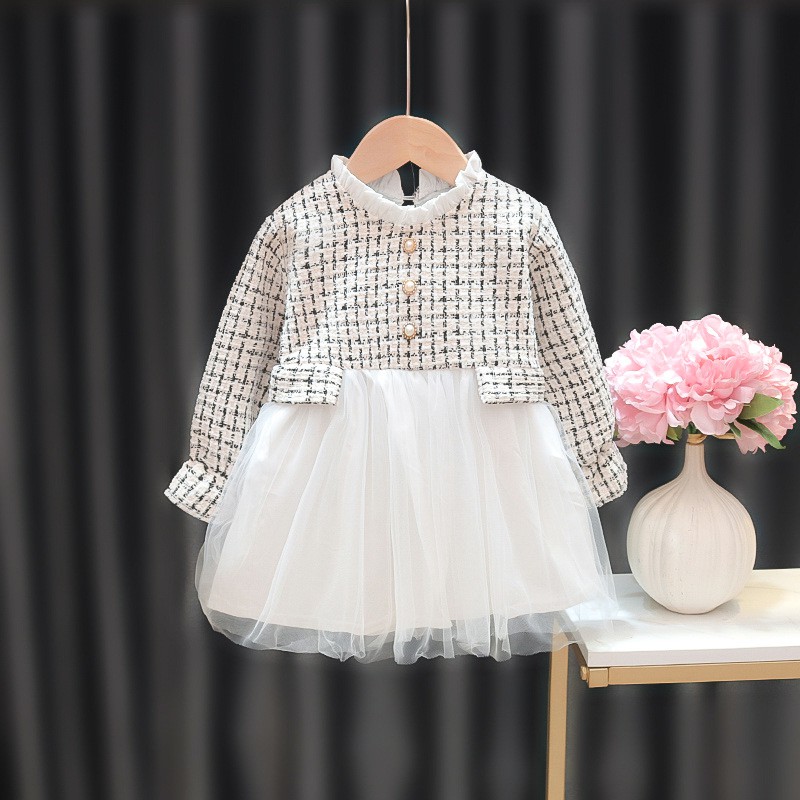 0-3TAHUN DRESS ANAK BAYI PEREMPUAN KUALITAS IMPORT / DRESS PESTA ANAK PEREMPUAN/GAUS PESTA BAYI-PRINCESS KANVASWHITE