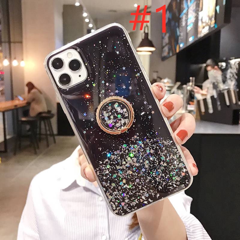 Hot Sale！Soft Case OPPO A5 A9 2020 A15 A15s A93 Reno4 F Reno 5F A3S Realme C1 A7 A5S A12 A37 Neo 9 F9 Pro Shining Ring Casing Xiaomi Redmi Note 10 Pro