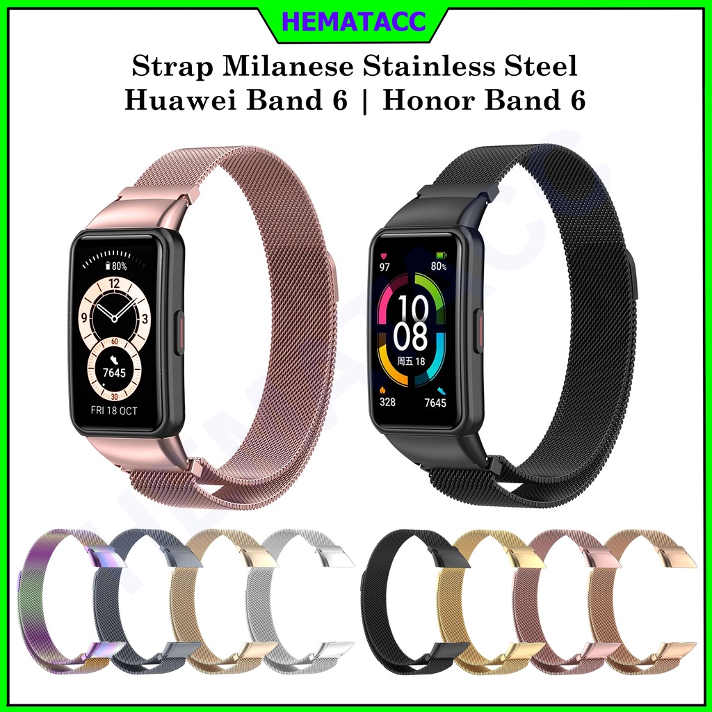 Strap Huawei Band 6 / Honor Band 6 Stainless Steel Metal Hematacc