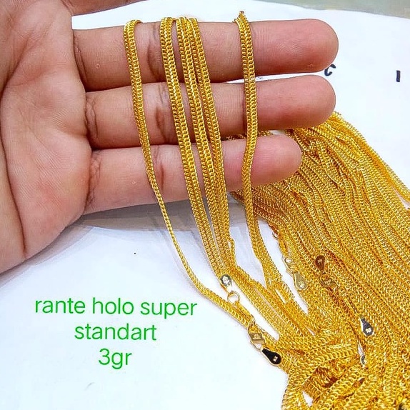 kalung rantai anak dan dewasa emas asli kadar 700 70  16k 22 karat rante holo super gold sisik naga 