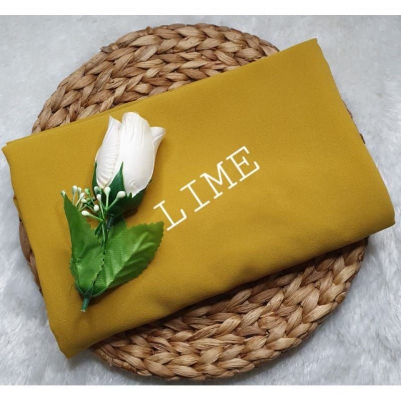 hijab BELLA SQUARE Pollycotton premium-LIME