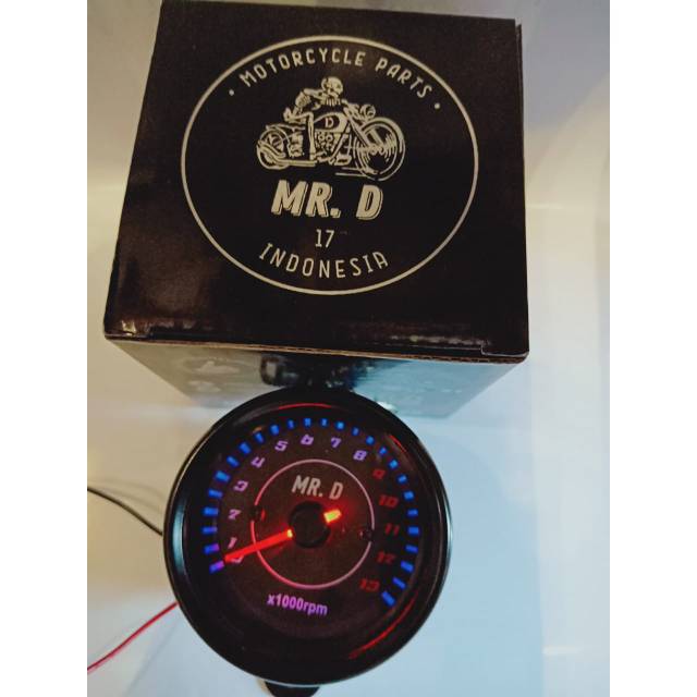 Speedometer RPM bulat hitam