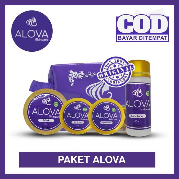 ALOVA SKINCARE ORIGINAL HARGA ECER DAN GROSIR PAKET ALOVA SKINCARE PUTIH GLOWING(COD)