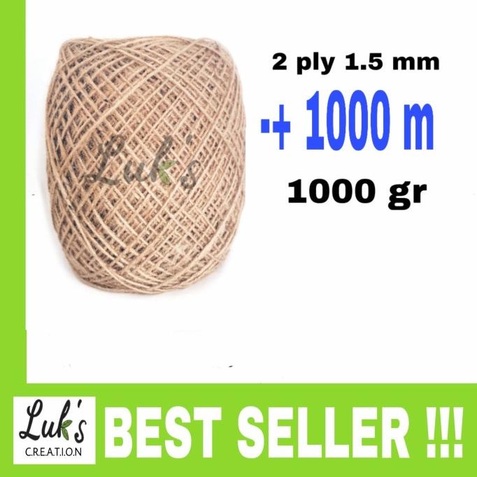 

[BISA COD] Tali goni 2 ply 1.5 mm kiloan gulungan - tali hang tag - tali hangtag