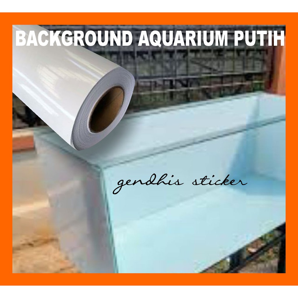 stiker khusus background akuarium putih