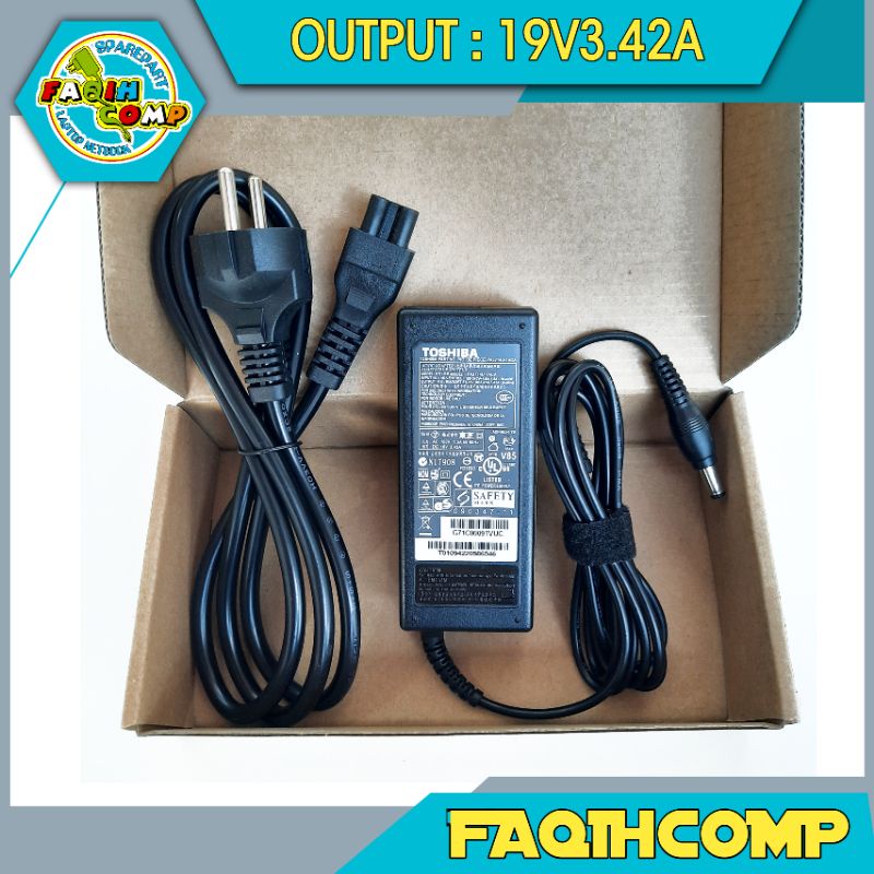 ORIGINAL Adaptor Adapter Charger Casan Laptop Toshiba 19V 3.42A 65W DC (5.5x2.5mm)