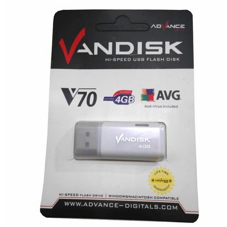 ITSTORE Flashdisk Vandisk 4GB / 8GB / 16GB / 32GB V70 ADVANCE USB Flash Disk ORI Flashdrive