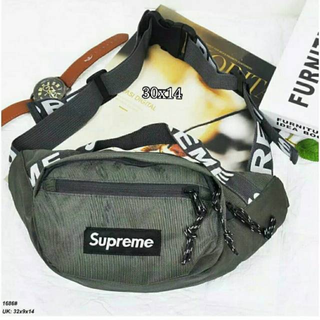 tas pinggang supreme/waistbag supreme/tas selemoang/tas wanita