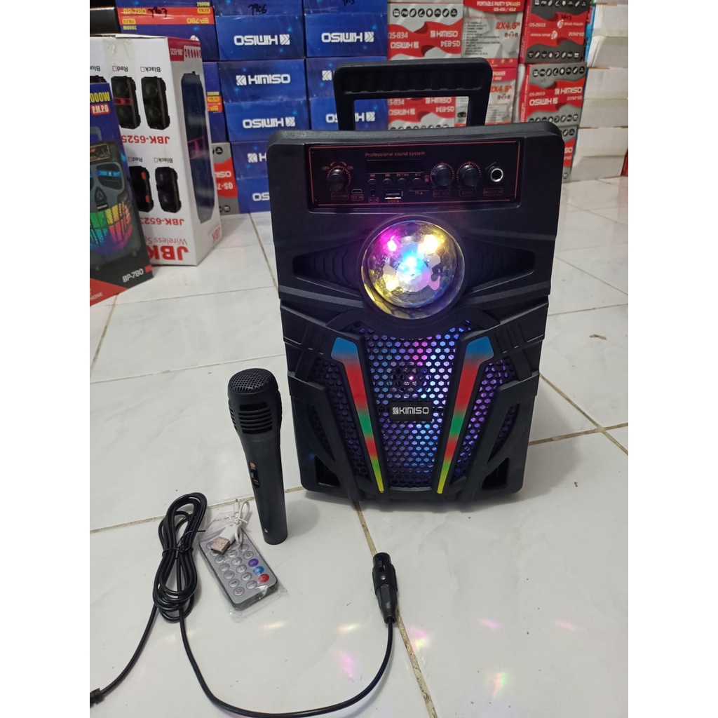 Speaker Bluetooth Karoake QS-4813 extra bass free mic karaoke