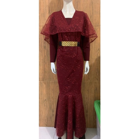 Kathryn collection #206 ,GAMIS DUYUNG SCUBA KOMBINASI TILE GLITER MUTIARA IMPORT PREMIUM